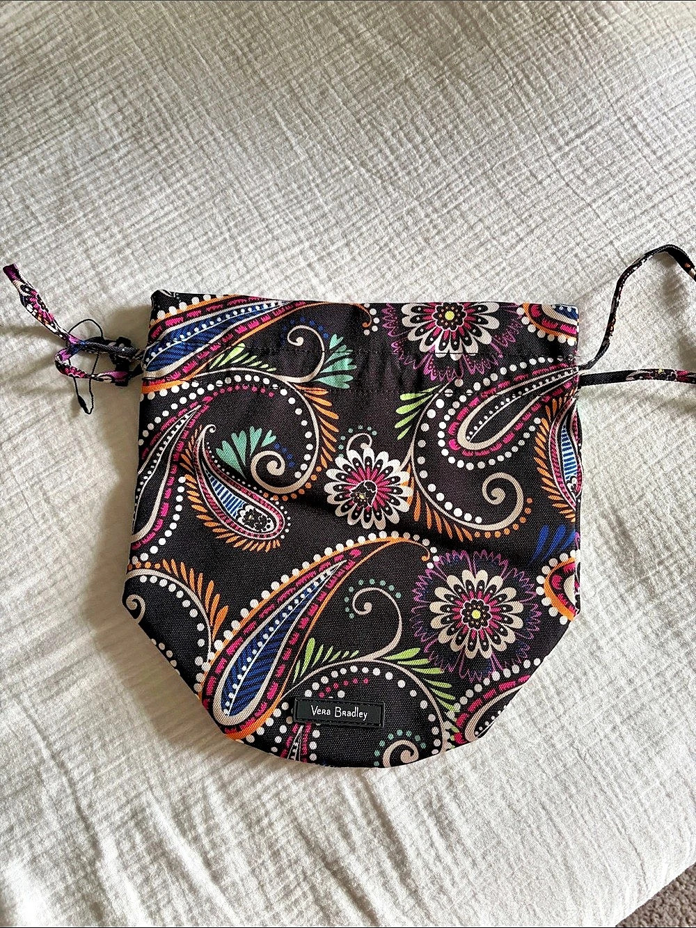 Vera Bradley Paisley wet bag Black & Multicolor Like New